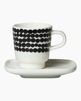 Marimekko - Oiva/Siirtolapuutarha espresso cup and plate 10x10 cm